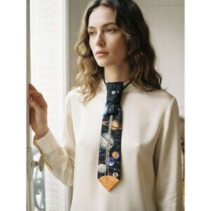 Ralph Marlin Solar System  Statement Tie Necklace Vintage